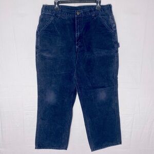 Carhartt Navy Blue Loose Original Fit Work Pants 34